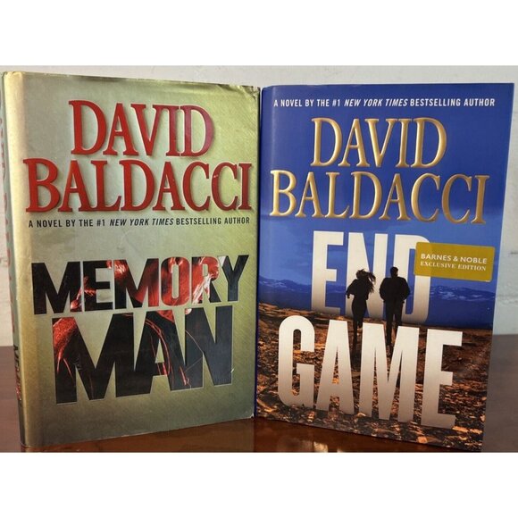 DAVID BALDACCI Lot Of 2 Hardcover 1st Edition Books (Memory Man & Endgame) - Picture 1 of 8